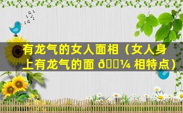 有龙气的女人面相（女人身上有龙气的面 🌼 相特点）